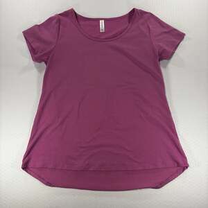 LuLaRoe Women's Classic T Scoop Neck Hi-Low Short Sleeve Tunic Tee Pink Size S